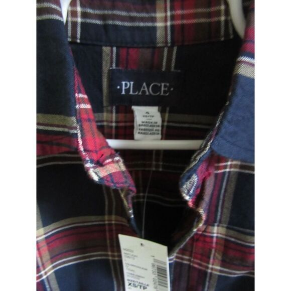 Childrens Place Long Sleeve Button Down Pocket Dress Shirt‎ Plaid Size 4 - Picture 2 of 3